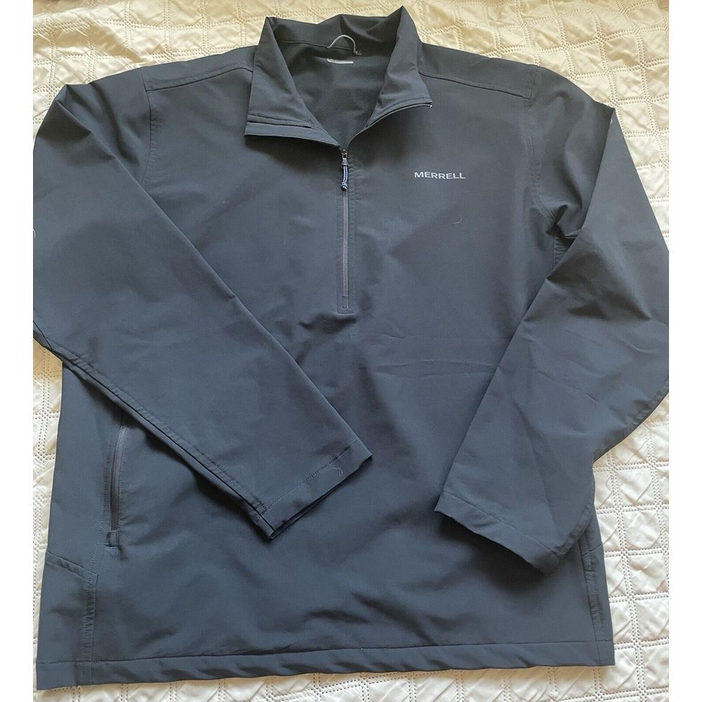 Merrell‎ Jacket Mens XLarge Black Full Zip Long Sleeve Pocket Outdoor Casual
